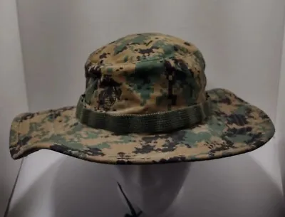 USMC Marine Corps MARPAT Woodland Camouflage Boonie Hat Size M Camo • $21.98