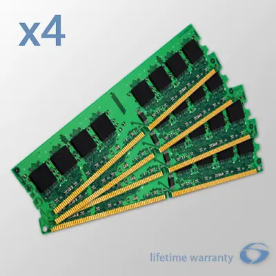 $53.63 • Buy 8GB Kit [4x2GB] DDR2-667 PC2-5300 ECC Unbuffered 240 Pin 1.8V CL=5 Memory 128X8