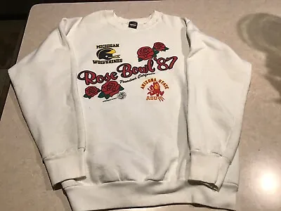Vintage 1987 Rose Bowl Sweatshirt ( Michigan/Arizona) L  • $84