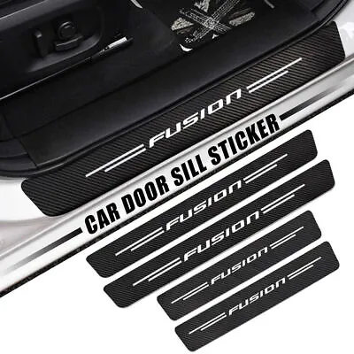 $9.49 • Buy 4PCS For Ford Fusion Accessories Car Door Sill Scuff Plate Protector Sticker New