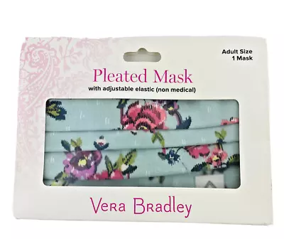 Vera Bradley Face Mask Water Bouquet Floral Pleated Adjustable Elastic  • $5.99