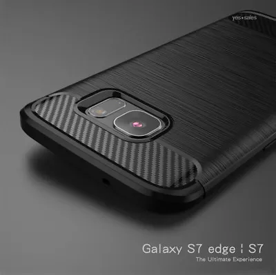 Case For Samsung Galaxy S7 Edge Carbon Fiber Slim Armor Shockproof TPU Cover • $9.98