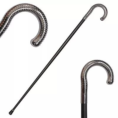 36.5  Metal Round Hook Handle Gentleman's Walking Stick Cane For Daily Use • $19