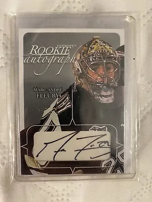 2003-04 Itg Bap Ultimate Memorabilia Rookie Rc Auto Marc Andre Fleury /100 123 • $147.79