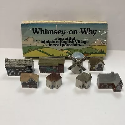 Vintage Wade Whimsey-on-Why Village Houses Set 2 In Original Box READ • $80