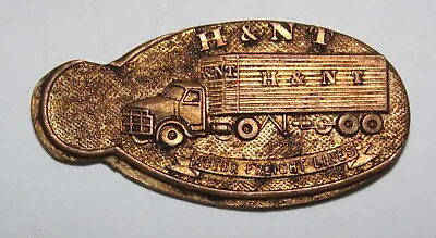H & NT MOTOR FREIGHT LINES ~ TEXAS ~ Key Fob ~ Not Completed ~ 43 X 21mm Bronze • $9.84