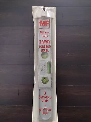 RARE- Millers Falls 3-WAY TORPEDO LEVEL No. 290-Original Packaging --Vintage • $25