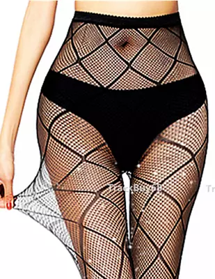 Women Sparkle High Waist Pantyhose Stocking Fishnet Plus Size Tights Thigh Socks • $7.92