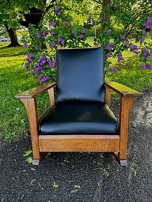 ANTIQUE Nice  L&jg STICKLEY  Morris   Rocker Chair • $2900