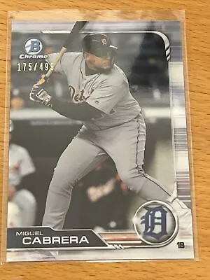 2019 Bowman Chrome Miguel Cabrera #23 Silver True REFRACTOR /499 Detroit Tigers • $10