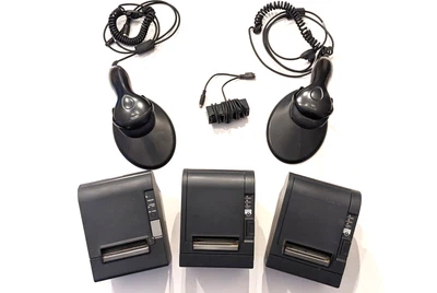 $149.99 • Buy 3 Epson TM-T88ii M129C M129H Thermal POS Receipt Printer Bundle No AC Power Cord