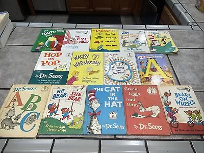 LOT OF 14 DR.SEUSS CHILDREN'S BOOKS - Hardcovers Vintage • $19.99