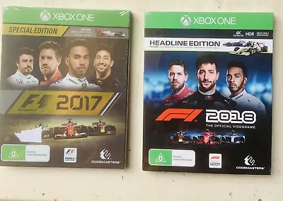 XBOX 1 Video Game 2 Game Formula 1 2017 & 2018 Car Racing Sealed Lot Bundle New • $49.99