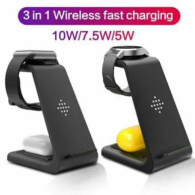 $45.99 • Buy Qi Wireless Charger Fast Charging Stand Dock Fr Samsung S20 S10 IPhone 11 12 Pro