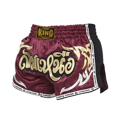 Top King Retro Muay Thai Shorts Red • $65.23