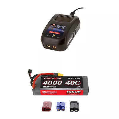 Venom 40C 2S 4000mAh 7.4V Sport Power LiPo Battery ROAR And Sport Charger Combo • $107.48