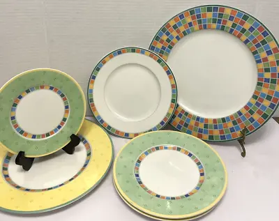 6 Pieces Villeroy & Boch Twist Alea Limone Verde Caro Plates Charger • $80.99