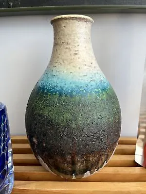 Fantoni Pottery Multicolored Drip Vase Raymor Italy 1960’s MCM • $895