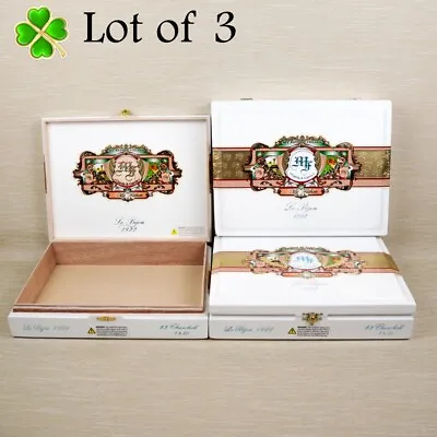 Lot Of 3 My Father Cigars Churchill Empty Wood Cigar Box 10.25  X 8  X 2.25  • $18