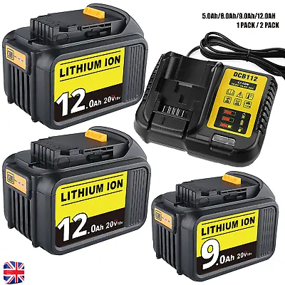 For Dewalt 18v Battery 9Ah 12Ah 5Ah XR DCB184 DCB183 DCB182 DCB090 DCB118 DCB115 • £56.90