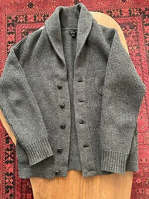 J. Crew Shawl Necked Cardigan Men's Small Lambswool EUC • $60