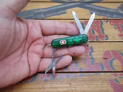 Victorinox Signature Lite Translucent Green Swiss Army Knife 58mm Red LED • $20