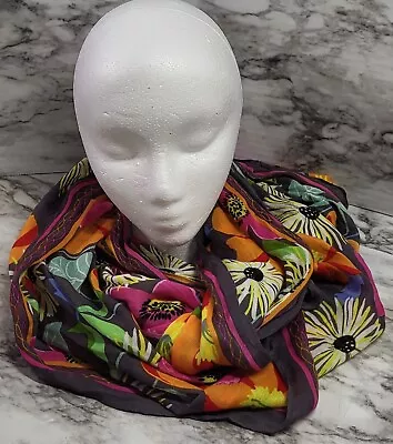 Vera Bradley Infinity Scarf. Sarong. Bright Vibrant MultiColor Floral Print.... • $14