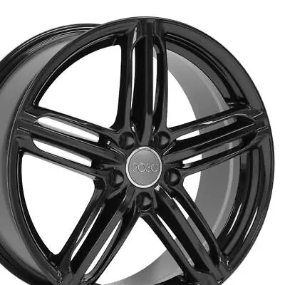 $602 • Buy 18  Black 58840 Wheel SET(4) Fits Audi A4, A6, VW GTI, Golf, Jetta RS6 Rims ET45