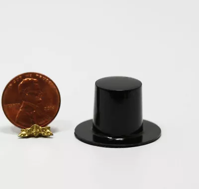 Dollhouse Miniature Black Plastic Top Hat • $1.09