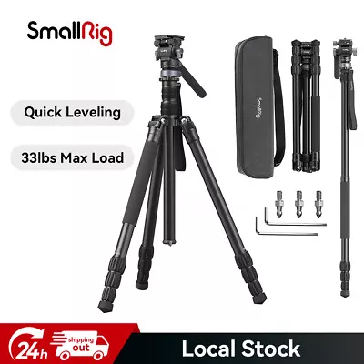 SmallRig 72  Monopod Video Tripod Fluid Head With Leveling Base For Travel 4319 • $230.90