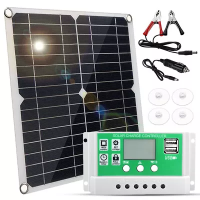 20 Watt 12 Volt Solar Panel Kit Monocrystalline Solar Panel + 40A PWM U2Y9 • $26