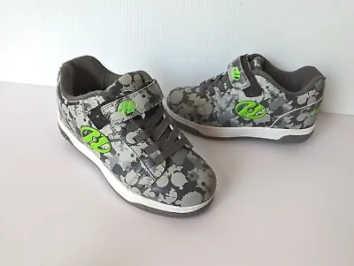 Heelys Sneakers Shoes Roller Wheels Size 4Y Kids Camouflage Dual Up X2 HE100361 • £33.77