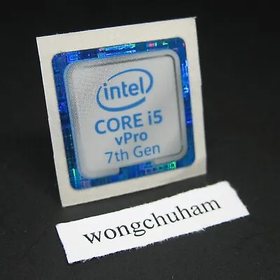 Intel CORE I5 VPro 7th Gen Sticker 18mm X 18mm #202211242208  • $2.22