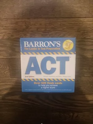 Barron's ACT Flash Cards : 400 Flash Cards Like New Test Preparation Flashcard • $10
