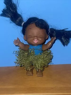 Vintage 1960s Hawaiian Smiling Hula Girl Doll W/ Freckles • $12.95