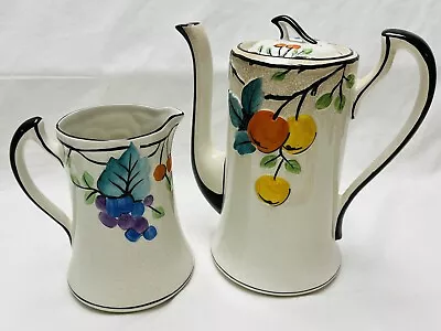 Vtg Thomas Forester & Sons T F & S Ltd Phoenix China Chocolate Pot & Pitcher • £80.74