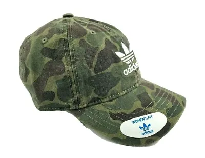 Adidas Women's Originals Relaxed Olive Cargo Green Camo Adjustable Fit Hat • £27.90