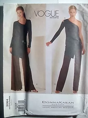 Vintage 90s VOGUE Donna Karan Pants Tops Pattern 2064 Sz 12 - 14 -16 UN-CUT • $22.99