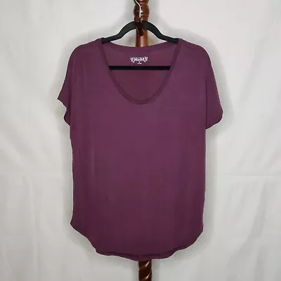 Mudd Women's Size M T-shirt Purple Color Scoop Neck Short Sleeves • $18.85