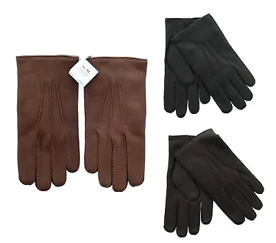 Coach Leather Winter Gloves Men's Deerskin Leather Cashmere Lined 83896 $148 • $79.99