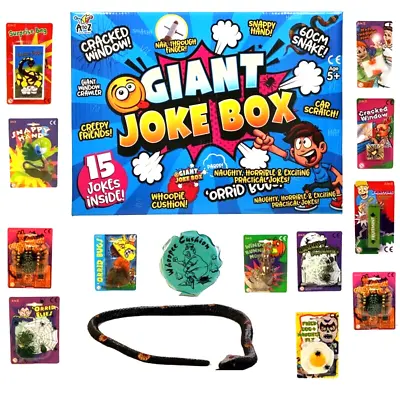 NAUGHTY PRANK JOKE BOX Toy 15 Pc SET GAG BOY GIFT PARTY BAG CHRISTMAS STOCKING • £12.45