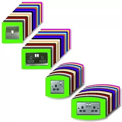 £8.78 • Buy Single, Double Light Plug Socket Switch Surround Acrylic Finger Plate Panel
