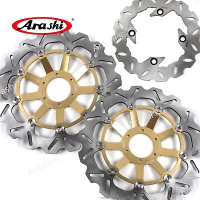 Arashi Gold Front Rear Brake Disc Rotor For Honda CBR900 CBR900RR 1998 1999 • $248