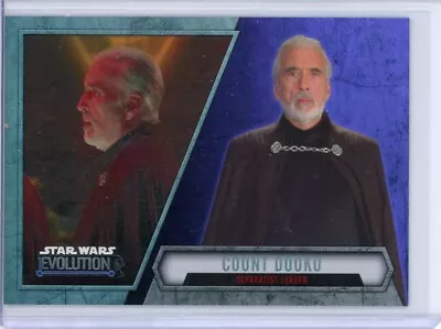 COUNT DOOKU 2016 Topps Star Wars Evolution PURPLE LIGHTSABER Parallel Card #97 • $5.05