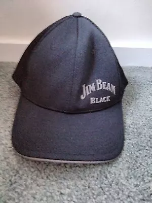 Jim Beam Black Extra-Aged Bourbon Mesh Back Cap Hat Black Adjustable • $12.95