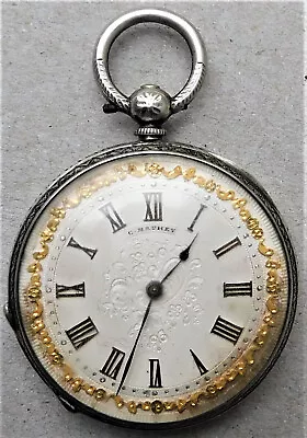 NO RESERVE C1880 Swiss Made Mathey Mechanical Pocket Watch Antique • £9.50