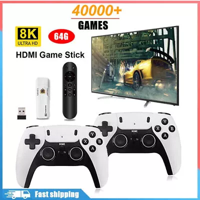 40000+ 8K HDMI TV Video Game Stick Retro Gaming Console W/ 2 Wireless Controller • $59.98