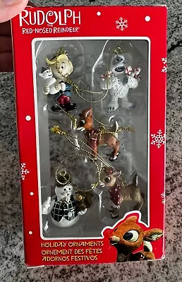 Enesco Rudolph The Red Nosed Reindeer Miniature Mini Christmas Ornaments 5pc Set • $24