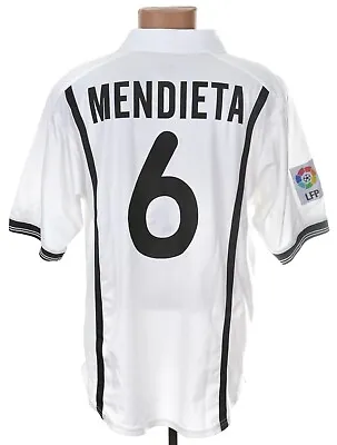 Valencia Spain 2000/2001 Home Football Shirt Jersey Nike L #6 Mendieta • £149.99