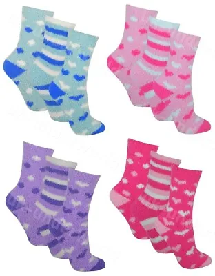 £6.45 • Buy Ladies Bed Socks 3 Pairs Womens Adults Fluffy Luxuriously Soft & Cosy 4-7